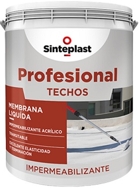 Impermeabilizante Membrana Techo Profesional Mate Sedoso Blanco 20 Kg Sinteplast